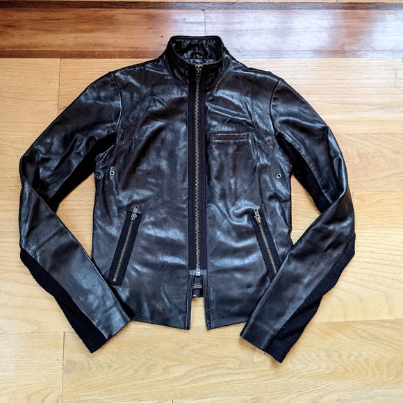 VEDA leather moto jacket - Picture 3 of 7